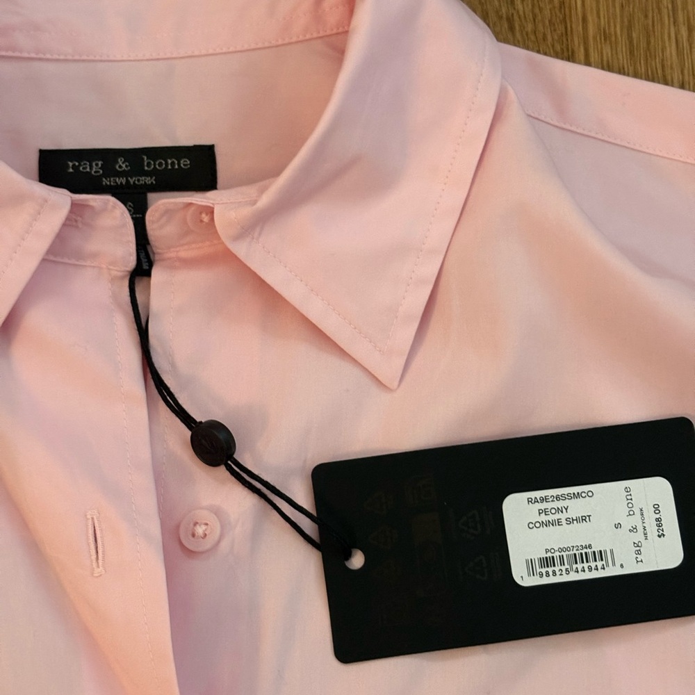 rag & bone Peony Connie Shirt - Light Pink